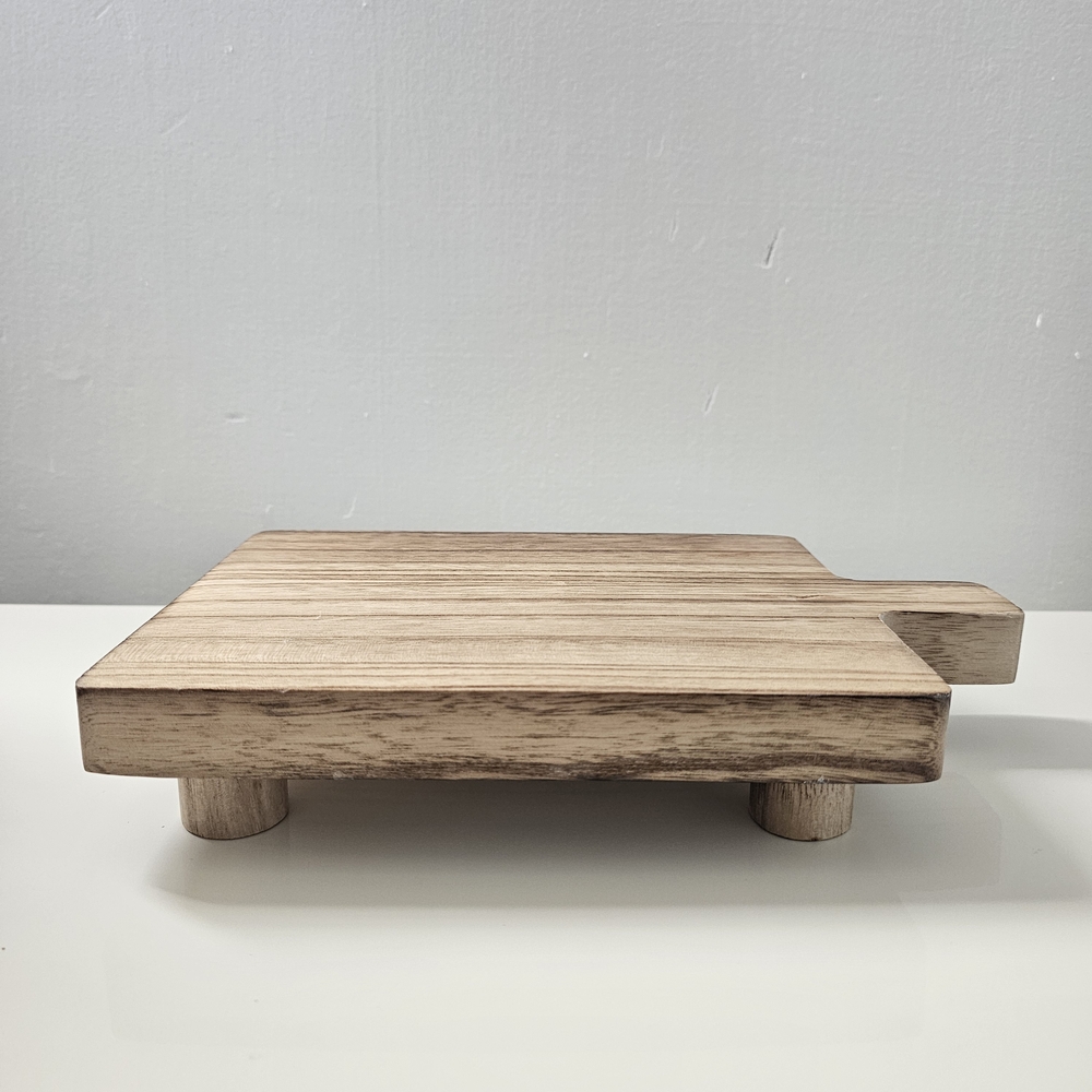 Natural Wood Display Stand With Legs
